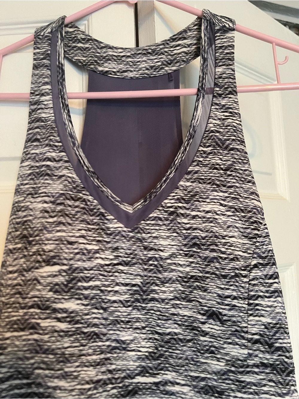 MPG Black & White Patterned Racerback Midi Dress